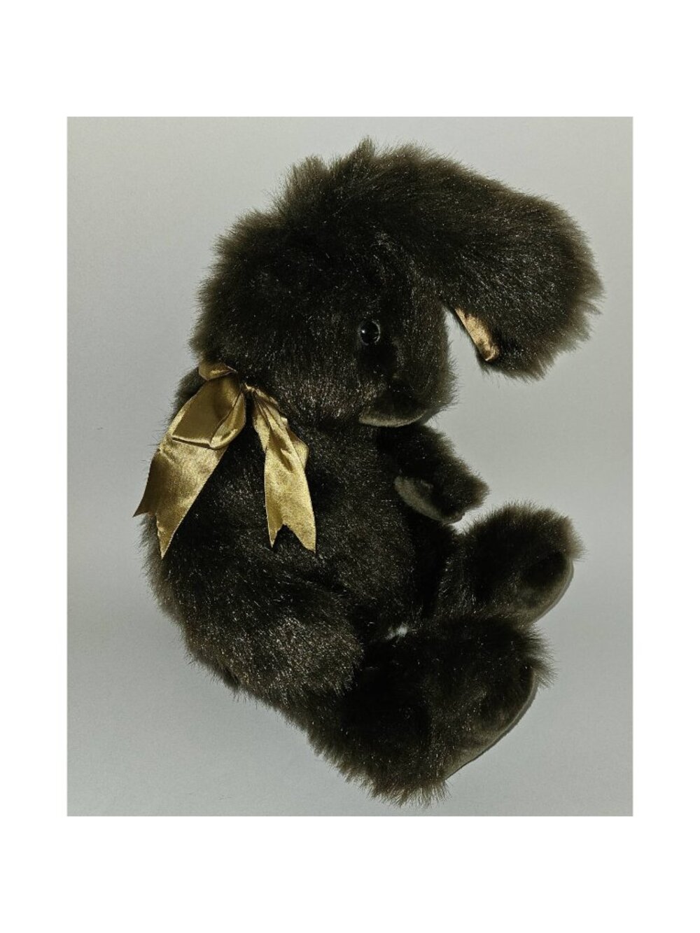 VTG Fantastic Creations Brown Bunny Rabbit Plush 16" Toy Easter Satin Bow